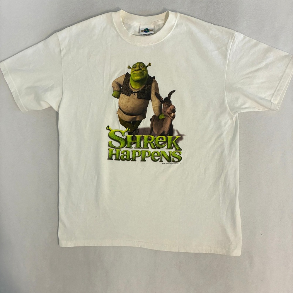 Vtg 2003 Universal Studios Dreamworks Shrek Movie Promo Shirt XL Donkey‎ Tee